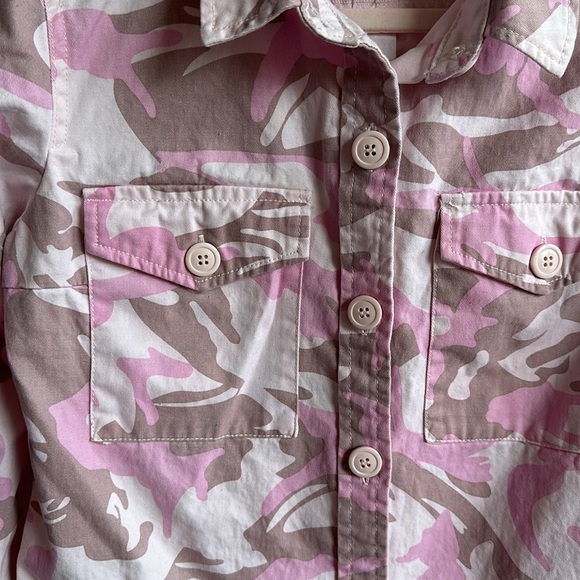 Madeline & Monroe pink, cream, and tan camo jacket, size S - Picture 5 of 8